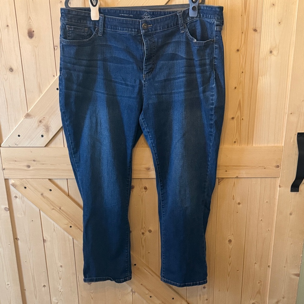 St. John's Bay Dark Blue Women’s Straight Leg Jean Size 20